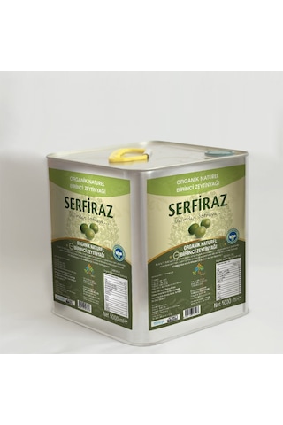 Serfiraz Organik Naturel Birinci Zeytinyağı Teneke 5 L Serfiraz Organik Naturel Birinci Zeytinyağı Teneke 5 L