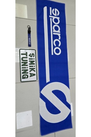 Sparco Mavi Otomobil Torpido Havlusu Göğüs Halısı Üniversal Yıkanabilir Her Araca Uyumlu Anahtarlık