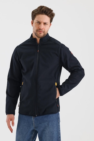 Alexandergardi Alexandergardı Dik Yaka Fermuarlı Astarsız İçi Polar Su İtici Softshell Kumaş Mont E24-mnt-02 001