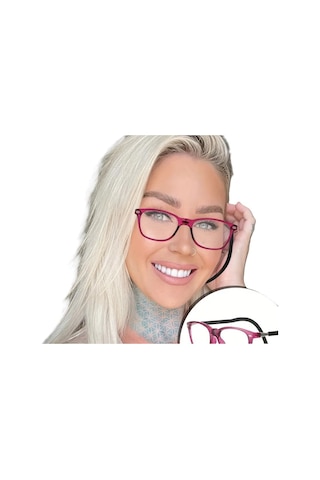 Mıknatıslı Manyetik Boyun Kordonlu Mavi Işık Korumalı Ekran Yakın Okuma Gözlüğü Pembe