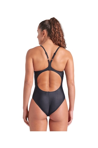 Arena Solid Swimsuit Lightdrop Back Kadın Siyah Yüzücü Mayo 005909501