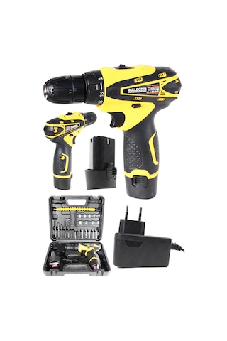 Bulldozer Çift Akülü 24 Setli Şarjlı Vidalama Taşıma Çantalı