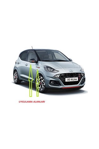 Hyundai N Line i10 Yan Aynalar Ve Çamurluk Yanı Damla Desen Bıçak