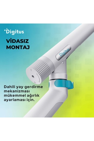 Özel Tasarım Tekli Monitör Kolu Max 35" 10kg Taşıma Kapasiteli Mekanik Yaylı Hızlı Tak-çıkar Vidasız Montaj