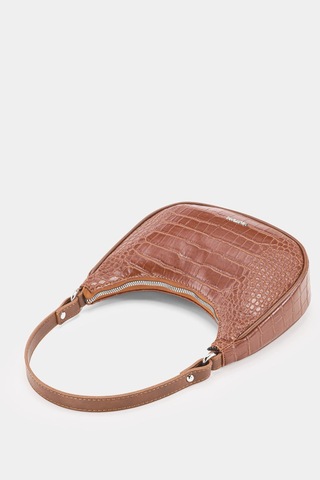 Housebags Kadın Taba Krokodil Oval Omuz Çantası 240 Taba