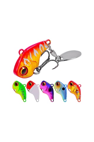 Valkyrie 5 Adet Lrf Kaşık Kuyruklu Titreşimli Wobbler Balık Olta Yem Seti - 14gr 6cm - Spin Ve Baitcasting İçin Uygun - 5pcs