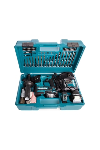Makita HR166DWAE1 SDS Plus 10.8 V Çift Akülü Kırıcı Delici 74 Parça
