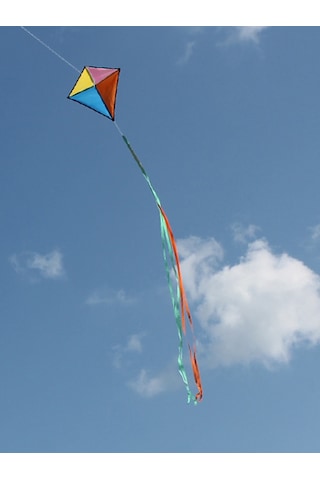 Kumaş Çerçeveli Elmas Uçurtma - Karmarenk