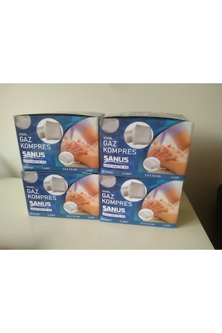 Sanus Steril Gaz Kompres 7.5 x 7.5 CM 4 Kutu (400 Adet)
