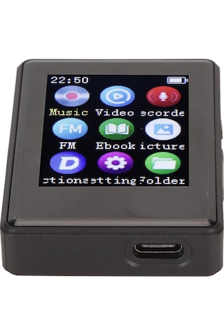 Springsun Bluetooth 5.0 Mp3/mp4 Çalar - 1.77 İnç Ekran, Hi-fi Ses, Kayıt, E-kitap, 8g Tf Kartlı Taşınabilir Müzik Çalar