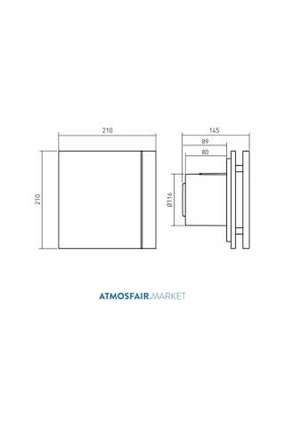 Silent - 200 Crz Silver Design 125 'Lik Banyo Wc Fanı