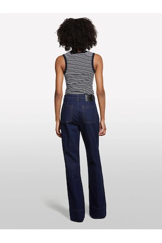 Sisley Pamuk Karışımlı Önü Yama Cepli Bol Paça Denim Pantolon Kadın Mavi Pantolon - 325a448qlf07g
