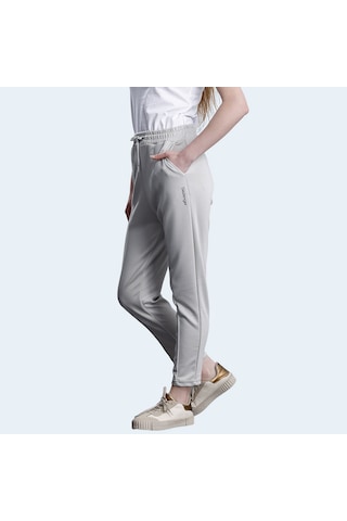 Slazenger KORBIN Kadın Cepli Dar Paça Taş Gri Eşofman Altı