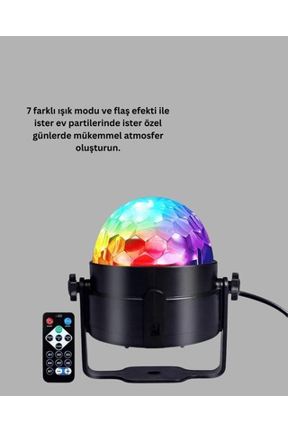 Ses Duyarlı Mini Disko Küre Lamba .