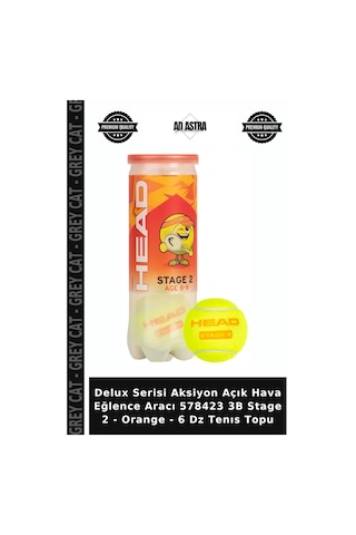 Delux Serisi Aksiyon Açık Hava Eğlence Aracı 578423 3b Stage 2 - Orange - 6 Dz Tenıs Topu