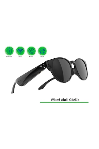 Wiami Akıllı Güneş Gözlüğü - Bluetooth, Sesli Komut Ve Stereo Hoparlör Siyah
