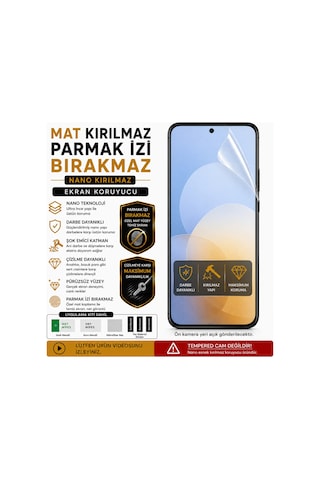 Vivo V50e Uyumlu Mat Nano Kırılmaz Darbe Emici Ekran Koruyucu