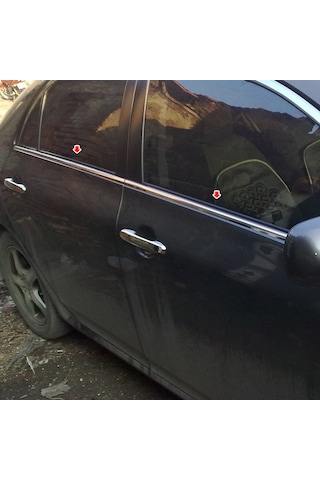 Toyota Corolla Uyumlu Krom Cam Çıtası 2007-2013 4Prç