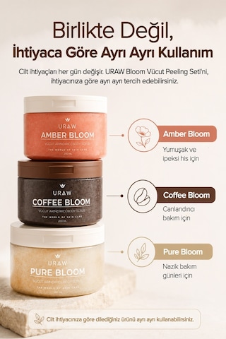 Bloom Vücut Peeling Seti 3'lü