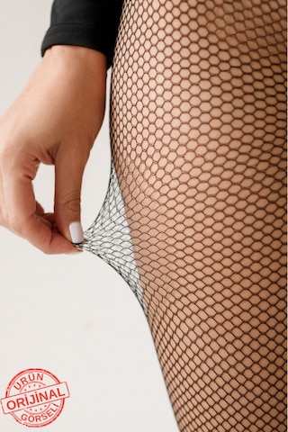 Heleni Kadın File Siyah Külotlu Çorap Siyah