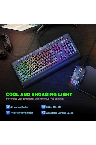 Zore Onikuma G21 RGB Oyuncu Klavye Mouse Seti