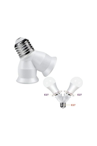 E27 Duy Çoğaltıcı Tek Duydan Çift E27 Lamba Bağlantısı