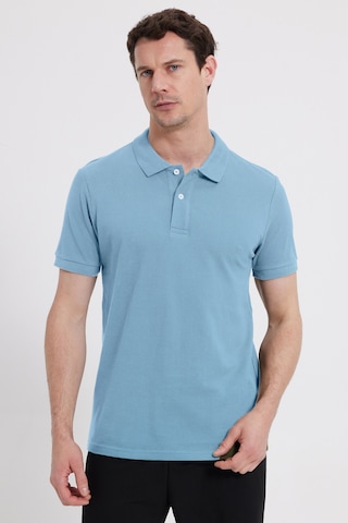 Tudors Slim Fit Dar Kesim %100 Pamuk Erkek Polo Yaka Mavi Tişört-46192 Mavi