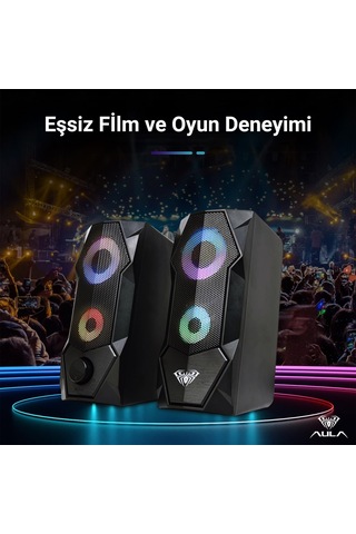 Lexroo N-301 10w Masaüstü Rgb Gaming Oyuncu Pc 1+1 Speaker Hoparlör