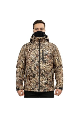 Mysia Outdoor Saz Desen Shell Mont Avcı Desen Çift Kat Polarlı Çok Renkli