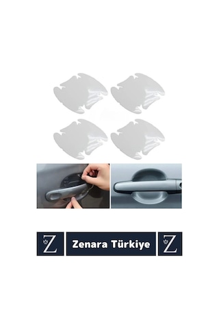 Kolay Montaj Otomobil Kapı Yuvası Araba Kapı Kolu Çizilme Aşınma Yıpranma Darbe Koruyucu Film 4 Adet