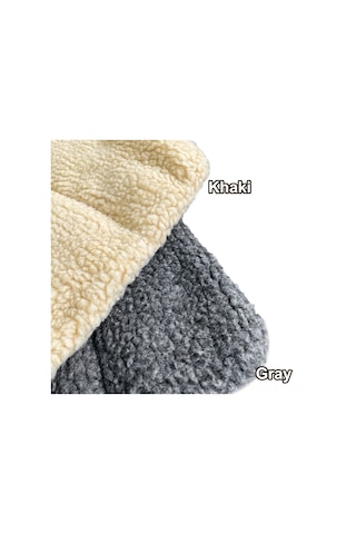 Geekyou Kedi Köpek Isı Verici Yorganı - Yumuşak Kuzu Tüyü, Kaymaz Altı, Ev Araba Kullanıma Uygun, Gri 100x70cm