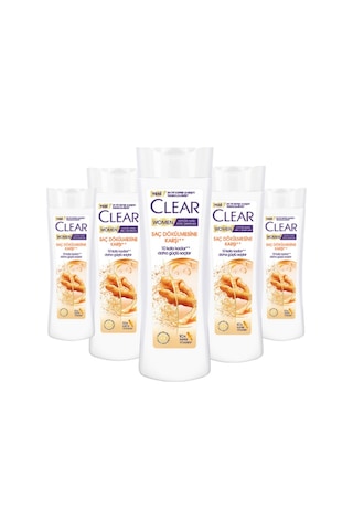 Clear Women Kepeğe Karşı Etkili Şampuan Saç Dökülmesine Karşı 350 Ml 5 Adet-246