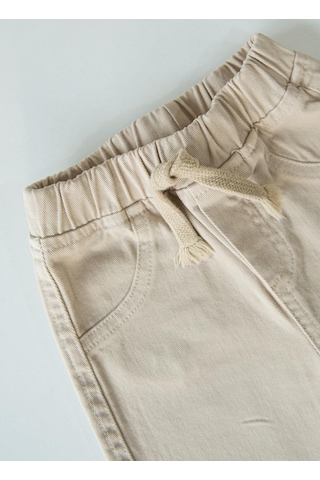 Kitikate Organik Gabardin Bebek Pantolon Bej Bej