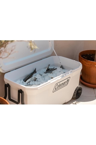 Coleman Xtreme Wheeled 100 Qt Tekerlekli Soğutucu Marine Buzluk 94.6 Lt Mz Beyaz