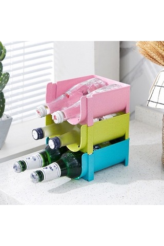 Dancemonkey 5 Adet Pembe Buzdolabı Saklama Kutusu, İçecek Depolama Rafları Çok Renkli