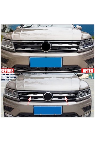 Vw Tiguan Krom Ön Panjur 2 Prç. 2016-2020 Arası Paslanmaz Çelik