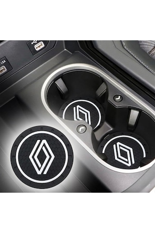 Renault Logolu Silikon Bardaklık Altlığı 2 Li Set Araç Içi Bardak Altlığı Aksesuar Siyah - Beyaz Renault Logolu Silikon Bardaklık Altlığı 2 Li Set Araç Içi Bardak Altlığı Aksesuar Siyah - Beyaz