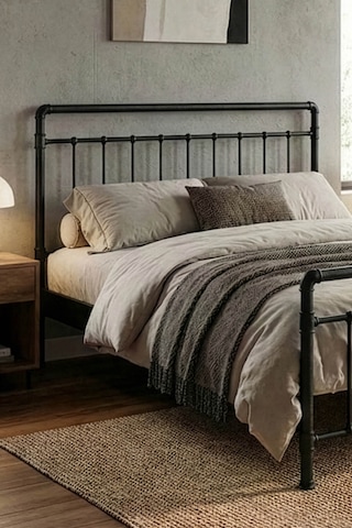 Unimetodin Metal Karyola Beyaz - Konik Geçme Konfor Destekli Latalı - 140x190/140x200/160x200/180x200 Siyah