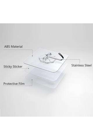 Yaozixa "16 Adet Yapışkan Askı - 10kg Taşıma Kapasiteli, Su Geçirmez Paslanmaz Çelik Kancalar" Diğer