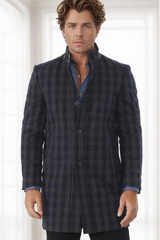 Plt9370 Dewberry Erkek Palto-desenli Lacivert Desenli Lacivert