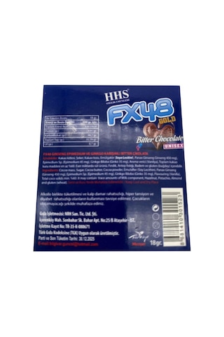 Hhs Fx48 Gold Bitter Chocolate Çikolata 18 G