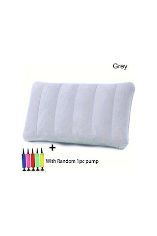 Trendooze Yatak Kamping Seyahat Şişme Yastık Pompa Portatif Gri Gri