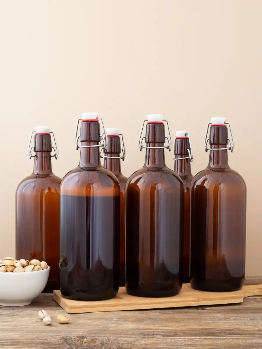 Crafy Bağlantılı Mantarlı Şişe, 1 Litre 29077138 Kahverengi