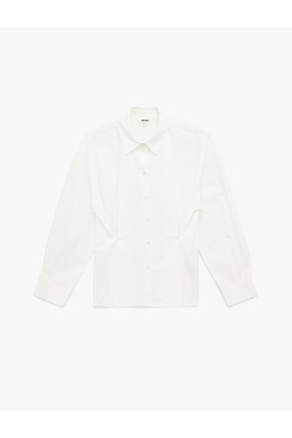 Koton Regular Fit Uzun Kollu Ekstra Düğme Detaylı Poplin Gömlek Kırık Beyaz 6sak60132pw Ekru