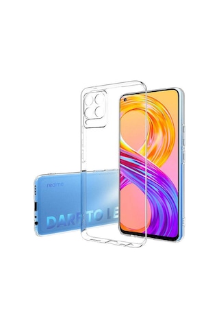 Kvy Realme 8 Kamera Korumalı Süper Silikon Kılıf
