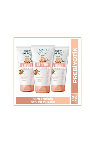 Arko Nem Yoğun Bakım Kremi Badem Sütü 3x60 Ml