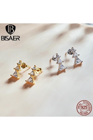 Novahub Noel Ağacı Tasarımı 925 Ayar Gümüş Köpüklü Zirkon Küpe, Kadınlar İçin Zarif Takı, Bısaer Marka Gümüş