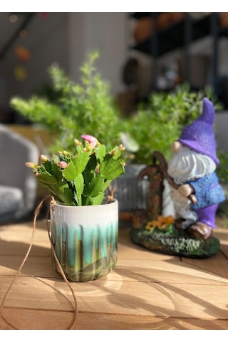 Alice Askılı Seramik Saksı Ocean Ç 7cm Y 8cm