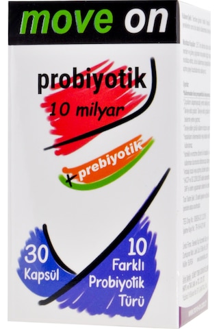 Move On Probiyotik 10 Milyar + Prebiyotik 30 Kapsül