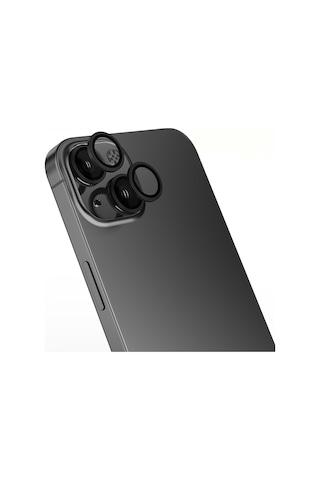 Apple Uyumlu iPhone 14 Zore Mikro Kamera Lens Koruyucu Siyah